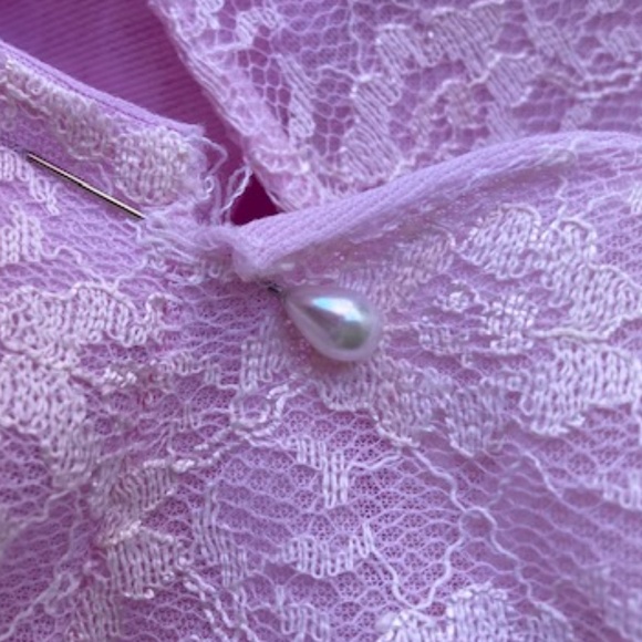 Vintage Lilac Lace Peignoir Gown and Robe - Picture 12 of 15